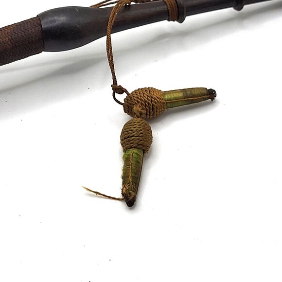 Antique Ceramic Pipe Mid 19th Century Wood Base 11.5 in tall - Picture 6 of 8